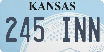 KS license plate 245INN