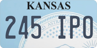 KS license plate 245IPO
