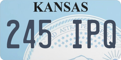 KS license plate 245IPQ