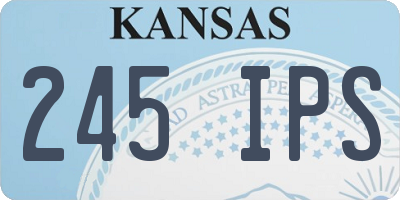 KS license plate 245IPS