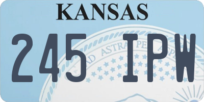 KS license plate 245IPW