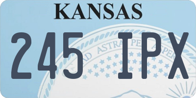 KS license plate 245IPX
