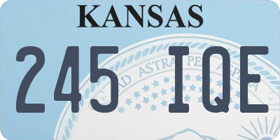 KS license plate 245IQE