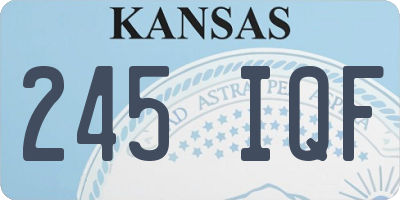 KS license plate 245IQF