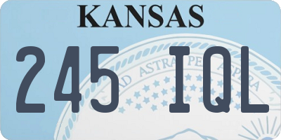 KS license plate 245IQL