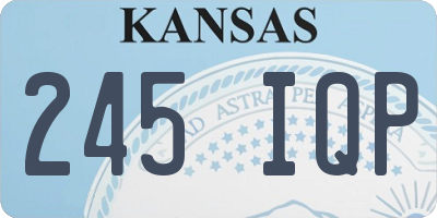 KS license plate 245IQP