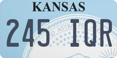 KS license plate 245IQR