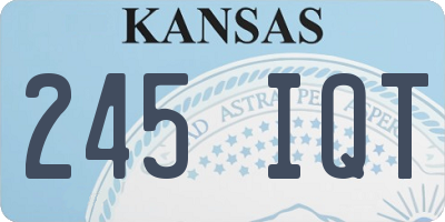KS license plate 245IQT