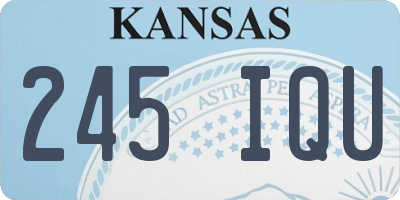KS license plate 245IQU