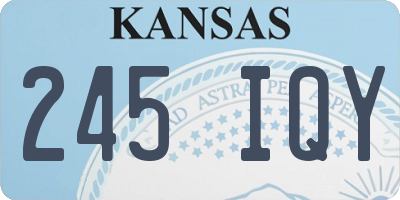 KS license plate 245IQY