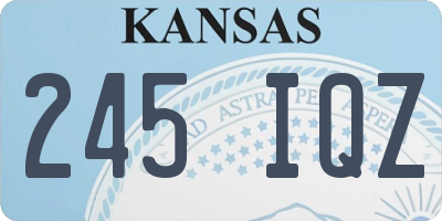 KS license plate 245IQZ