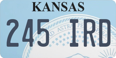 KS license plate 245IRD
