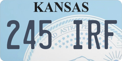 KS license plate 245IRF
