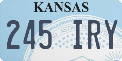 KS license plate 245IRY