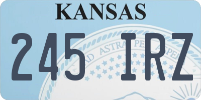 KS license plate 245IRZ