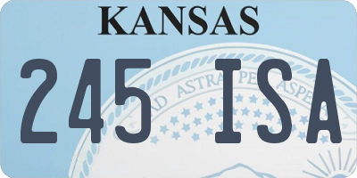 KS license plate 245ISA