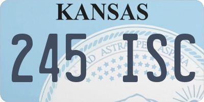 KS license plate 245ISC