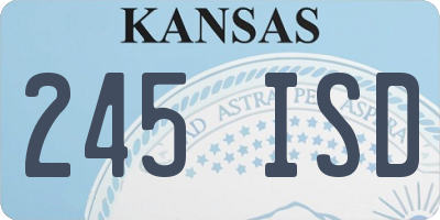 KS license plate 245ISD