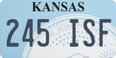 KS license plate 245ISF