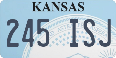 KS license plate 245ISJ