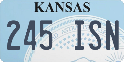 KS license plate 245ISN