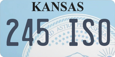 KS license plate 245ISO