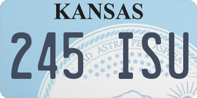 KS license plate 245ISU