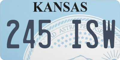 KS license plate 245ISW