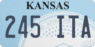 KS license plate 245ITA