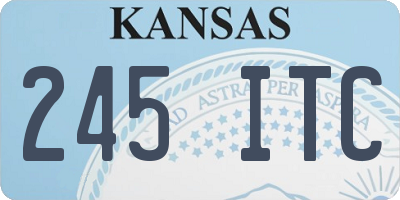 KS license plate 245ITC
