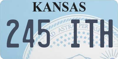 KS license plate 245ITH