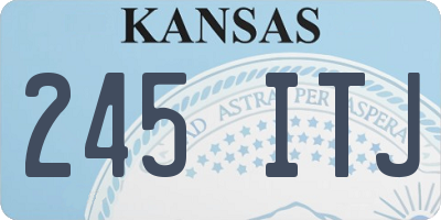 KS license plate 245ITJ