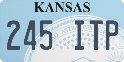 KS license plate 245ITP