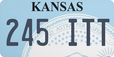 KS license plate 245ITT