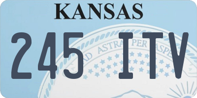 KS license plate 245ITV