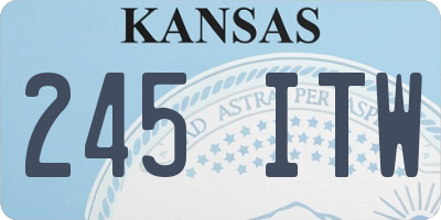 KS license plate 245ITW