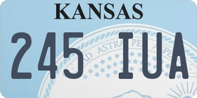 KS license plate 245IUA