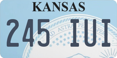 KS license plate 245IUI
