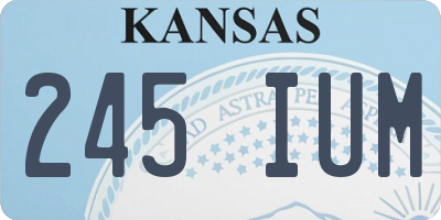 KS license plate 245IUM
