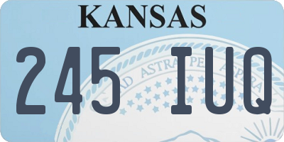 KS license plate 245IUQ