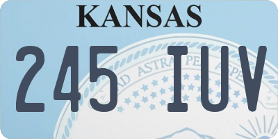 KS license plate 245IUV