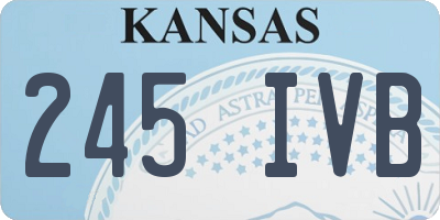 KS license plate 245IVB
