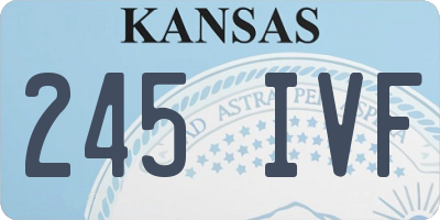 KS license plate 245IVF