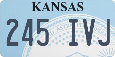 KS license plate 245IVJ