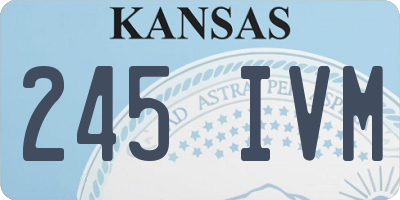 KS license plate 245IVM