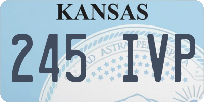 KS license plate 245IVP