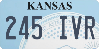 KS license plate 245IVR