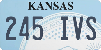 KS license plate 245IVS