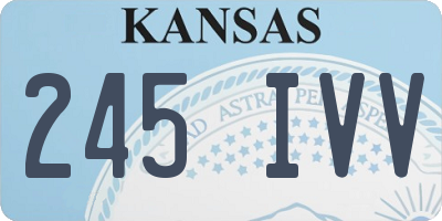 KS license plate 245IVV