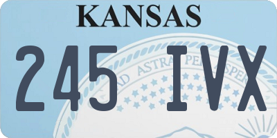 KS license plate 245IVX